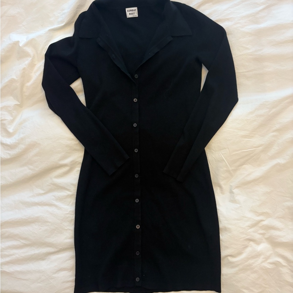 Sunday Best Black Long Sleeve Dress